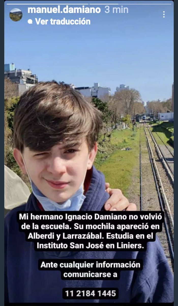 Les pido a todos compartir Ignacio tiene que aparecer YA. RT, compartir.