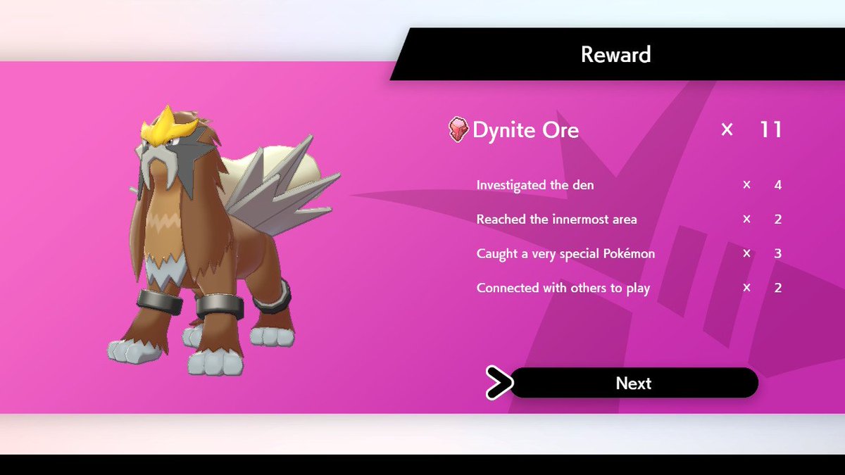 ShinyLogSwSh's tweet photo. After 63 raids... I have shiny Entei!!! 
#shinypokemon #swordandshield #NintendoSwitch #shinyraidboss https://t.co/oxik03lPT5