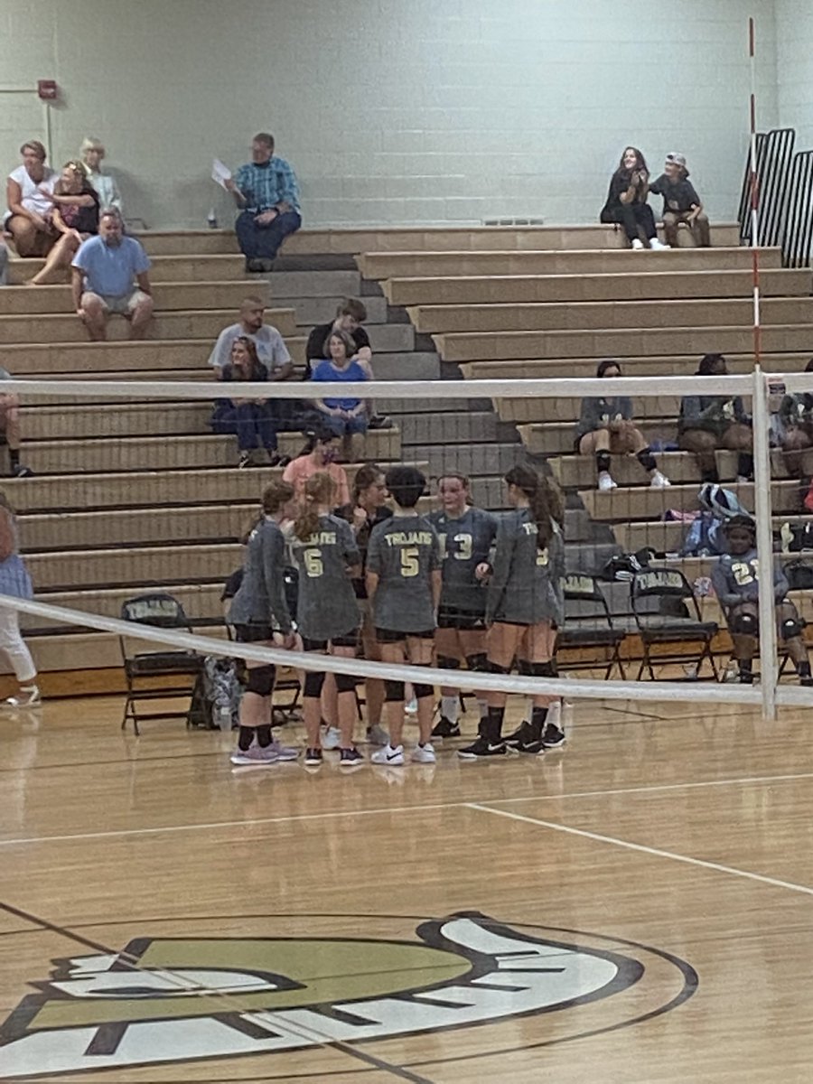 MsmauldinC's tweet photo. Cheering on the lady Trojans at the first volleyball game #GSFTrojanStrong https://t.co/4VGHvf7BRH