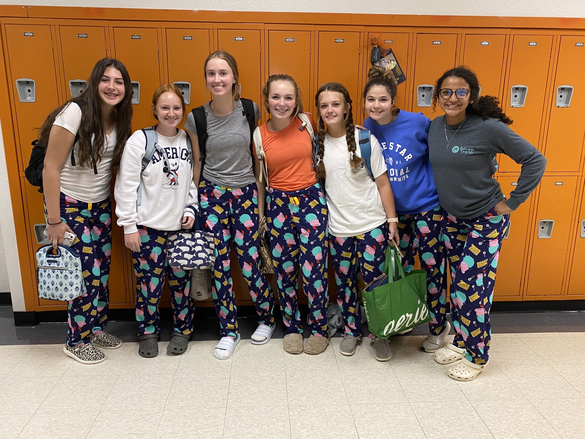 Pajama Day High School Girls