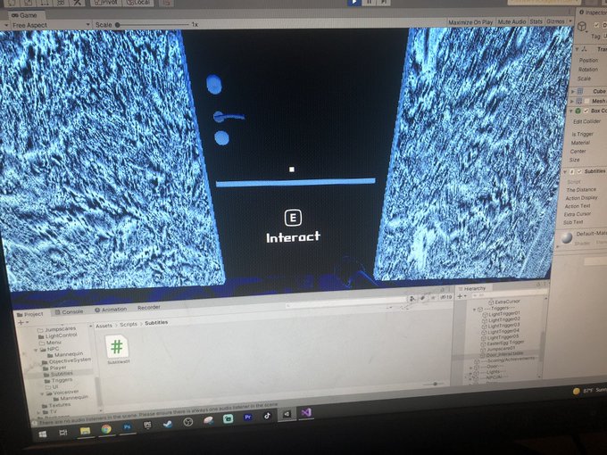 Interaction system working. #gamedev #madewithunity https://t.co/soecqKTE1A<a href="/tag/gamedev"class="tags">#gamedev</a><a href="/tag/madewithunity"class="tags">#madewithunity</a>
