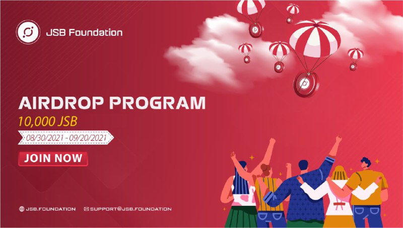 jsbfoundation's tweet photo. 🎁AIRDROP PROGRAM OPEN - OUR ONE-YEAR ANNIVERSARY IS HERE! 
 
Dear community,  
What a journey of one year since the launch of our project (30/8/2020 - 30/8/2021)  
❗️To celebrate this amazing milestone, we had announced the Airdrop program earlier. AND HERE IT IS NOW! https://t.co/oXgdBpvMXk