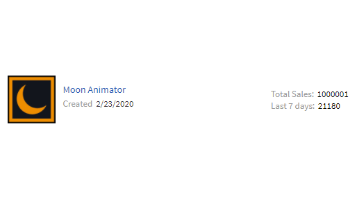 xsixx's tweet photo. Moon Animator has reached 1 million installs. #MoonAnimator https://t.co/pM8jvzw0p4