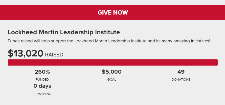 Thank you so much to our fantastic donors that gave to the Lockheed Martin Leadership Institute during this year's #MoveInMiami Campaign! Thanks to you we were able to raise 260% of our goal! We couldn't continue what we do without you! <a href="/LeaderLouise/">Louise Morman</a> <a href="/MUEngLdrInst/">Lilly Leadership Institute</a> <a href="/MiamiAlum/">MUAA</a>