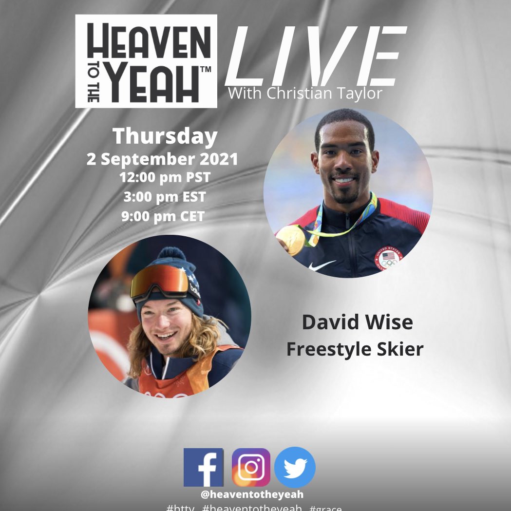 heaventotheyeah's tweet image. We are stoked to host our first winter Olympian on our #htty IG live this week. @taylored2jump will be hosting 2X Olympian, 2X Olympic Gold medalist, 6 Grand Prixs, 6 World Cups, &amp;amp; 3-time X-Games Gold medalist @mrDavidWise . #heaventotheyeah 
cutt.ly/pWyB2dJ