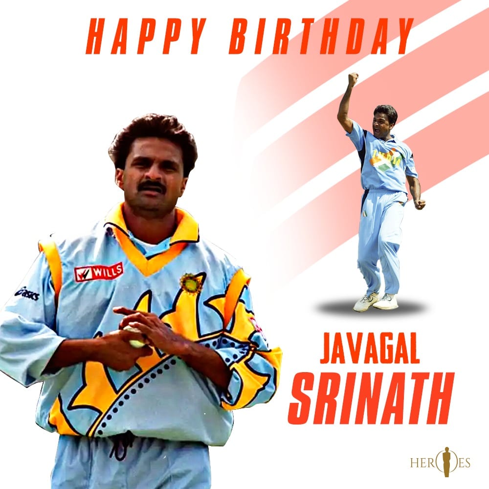 Happy birthday Javagal Srinath The only Indian fast bowler to take more than 3  0  0  ODI wickets  