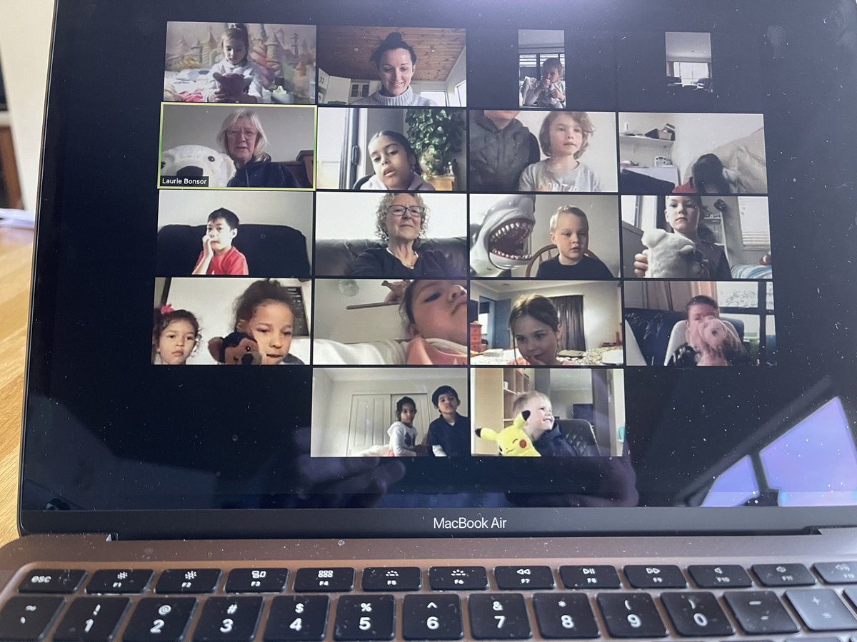 Zoom class with 5-year-olds = hilarious #remotelearningtakp