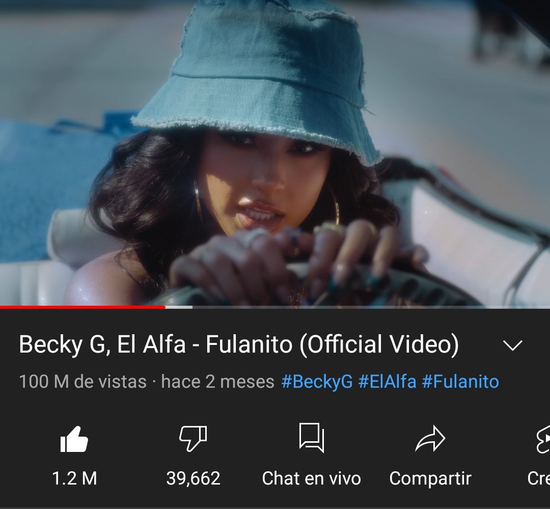 NewsBG_'s tweet image. 📉| Smash Hit #Fulanito 

"Fulanito" de Becky G ft. El Alfa supera los 100 MILLONES de vistas en Youtube convirtiendo en el video musical #24 de Becky en superar dicha cifra. ¡ Felicitaciones @iambeckyg &amp;amp; @elalfa18 💙!

Info extra: @BeckyGOnStats 
Enlace: youtu.be/P2LLC2GyOlo