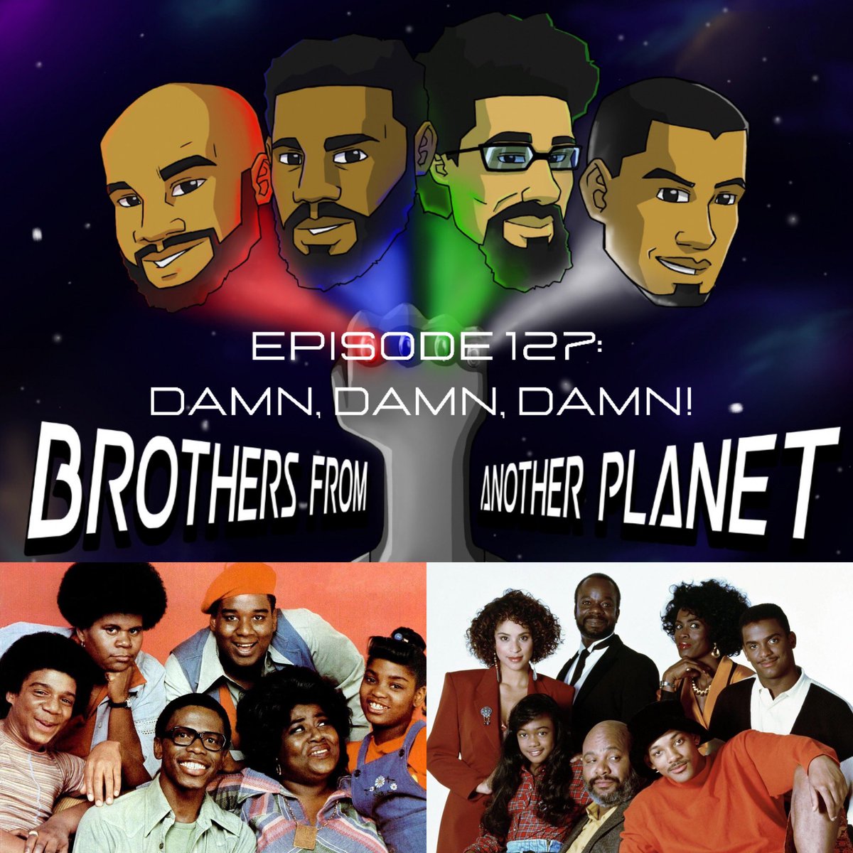LeMarMcLean's tweet photo. On our latest podcast, we celebrate #blacksitcoms! Download it now on #Applepodcasts #Stitcher #Pandora #Spotify to hear if your faves made our lists! #damndamndamn https://t.co/ZgGmxHTLY1