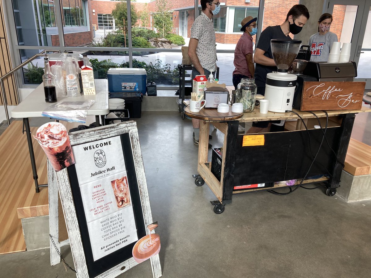 Thank you to the people at #jubileehallpdx for making coffee to keep our staff energized. Check them out. A terrific crew doing great work in the community.
