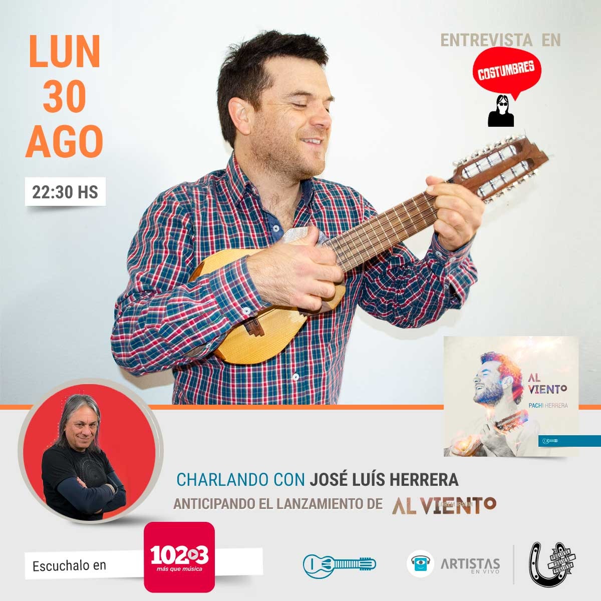 A las 22:30 estaré en comunicación con <a href="/1023fmcba/">102.3 FM</a> charlando con #JoséLuisHerrera en #Costumbres. 
Escuchalo en vivo por aquí: cba24n.com.ar/fm-102-3---cor…
