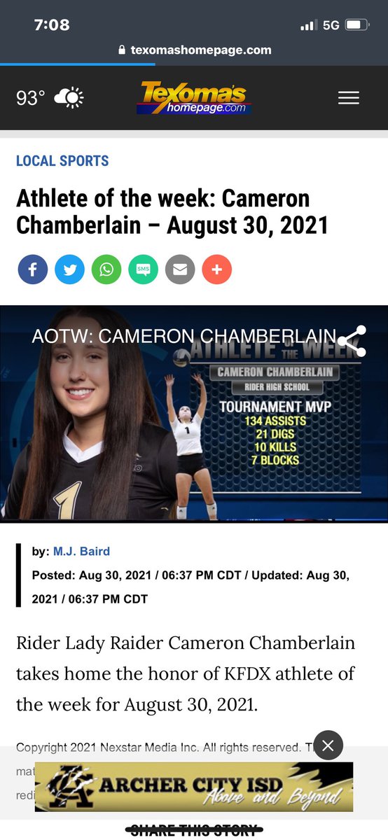 Yes!!!!!! @camnicole_03 you may be small but your play is big . Way to go 👍🏻🖤💛🏐