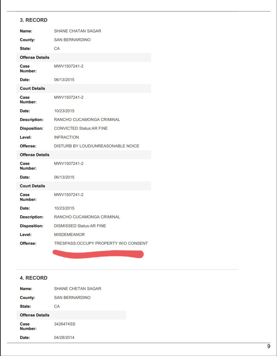 Scams_alert's tweet photo. 🚨 🚨 🚨 🚨 🚨 🚨 

#ShaneSagarScammer of #littledogenfts

📢 CRIMINAL RECORD 📢 

THEFT
GRAND THEFT PERSON
FALSE IDENTITY
TRESPASS https://t.co/oko2uZ8RFm
