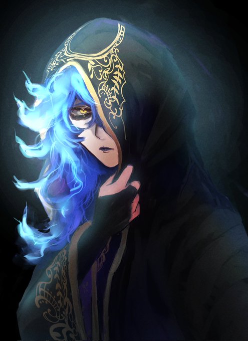 「blue hair cloak」 illustration images(Latest)｜21pages
