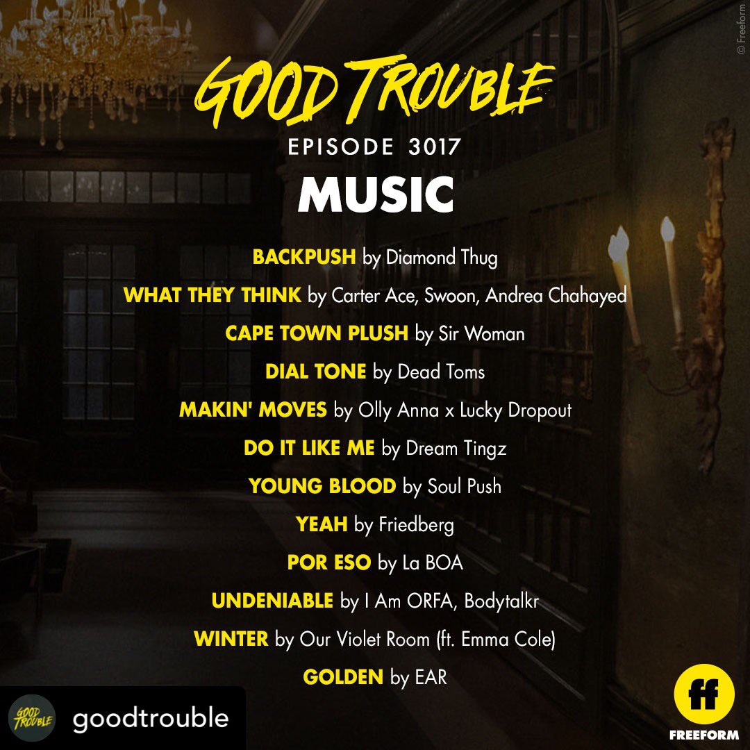 🎶✨🔮music anticipation🔮🎶✨
Artists tagged.
#musicsupervision #musicsupervisor #wendylevy #musiccoordinator 💁🏼‍♀️ #featuredmusic 

Repost • <a href="/goodtrouble/">Good Trouble</a> Summer groove. Head to our Official #GoodTrouble <a href="/Spotify/">Spotify</a> Playlist now.