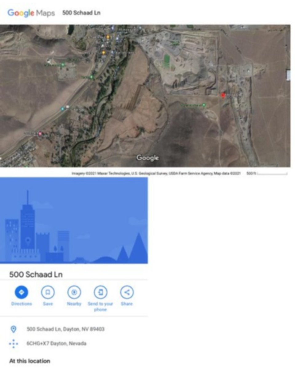 NVEmergencyMgmt's tweet photo. UPDATE: Dayton Event Center/Rodeo Grounds

Lyon County is accepting large animals at the Dayton Rodeo Grounds - 12 corrals available call before you come 775-353-3944

The address (Map Attached) is 500 Schaad Lane, Dayton Nevada https://t.co/tLJgUmN810