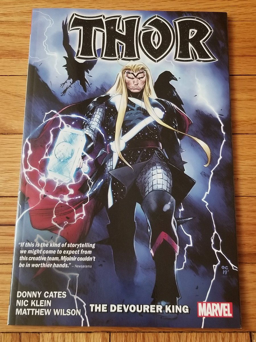 I haven't read #Thor in years and THOR (2020) Vol. 1 may be the first book I've read written by Donny Cates. He and artist Nic Klein provide a compelling (re-)intro to the God of Thunder. Many familiar faces in new roles, especially Thor! #Marvel #comics #MarvelComics https://t.co/p8d5cUV86n