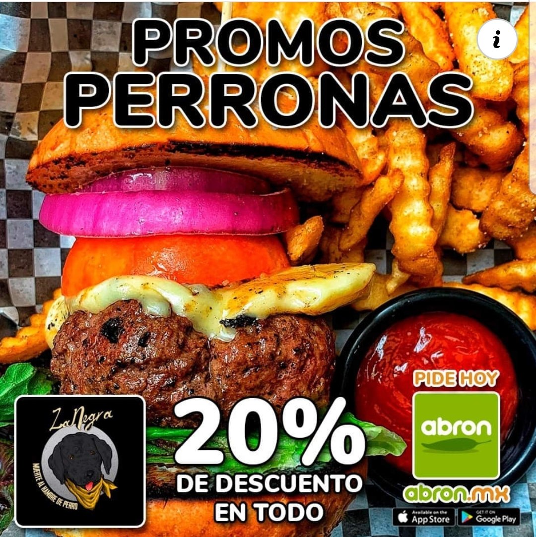 mx_abron's tweet photo. Las mejores promos perronas las tiene La Negra Restaurante  la 

⚠️20% de descuento en todo el restaurante 🍔🍟🌭

Pide solo por #abronmx 🛵

Descarga la App 🤳 https://t.co/MTvWEG5FjH

#Delivery #Xalapa #Coatepec #Banderilla #ElSaborDeXalapa #ConsumeLocal #ComidaXalapa #Comida https://t.co/zmWDQpm1S0