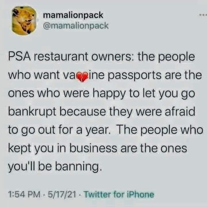 MamaFedup's tweet photo. Moral of the story:

Don’t bite the hand that feeds you. https://t.co/HzYS0vFGiq