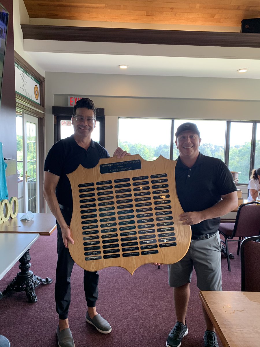 NorthBayGCC's tweet photo. Day 96 of 100 days of tweets. Our Women’s, Sr Men’s and Men’s 2021 Club Champions.
Carly Byers, Bob Russell and Ricky Allen. https://t.co/CSIBy1y0WG