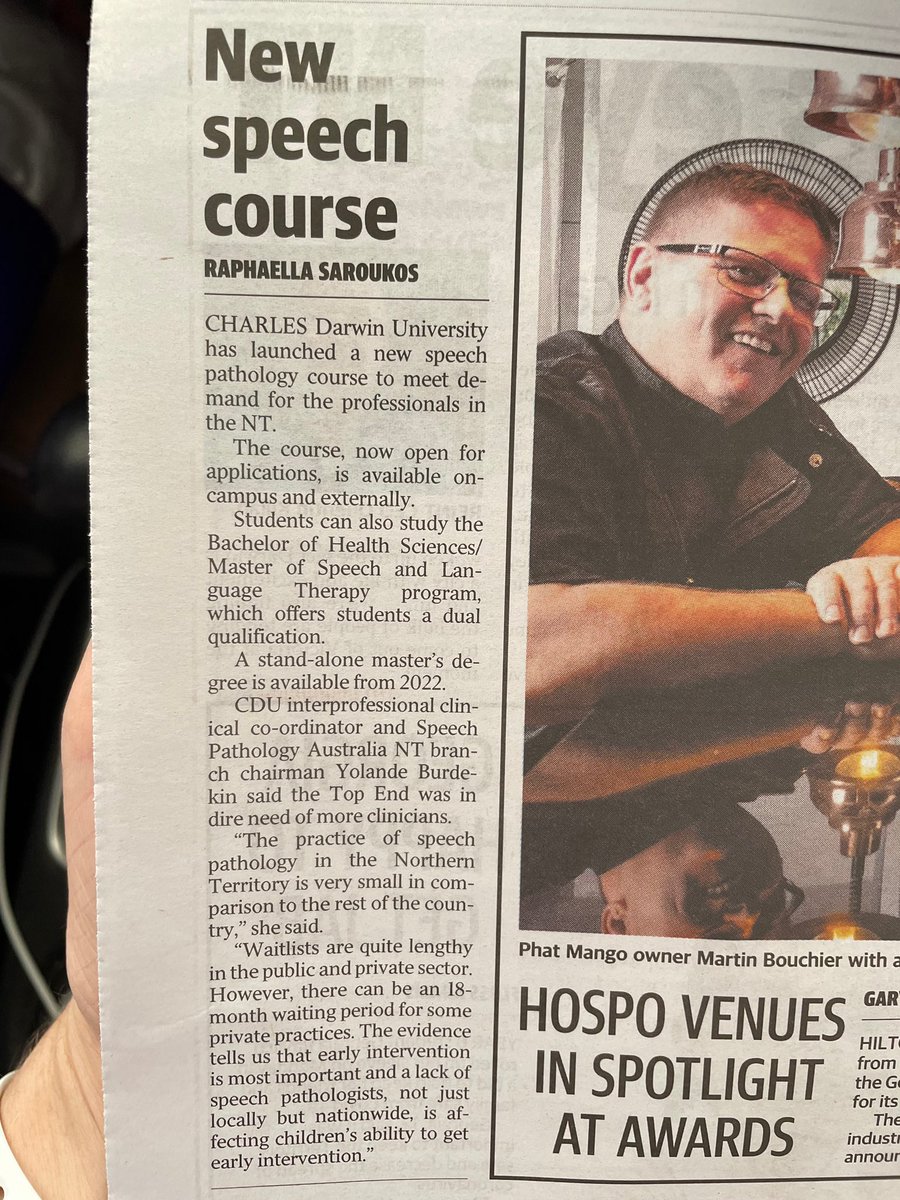 BeaStaley's tweet photo. CDU’s speech pathology course in the news. @CDUni https://t.co/7JDBA1uq3c