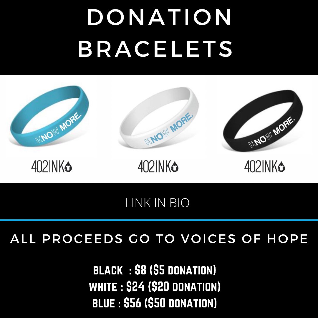 In light of recent sexual assaults on the UNL campus, we started this campaign to raise money for a Lincoln non-profit called Voices of Hope. Their focus is on crisis intervention services for victims of various forms of abuse.
Support by buying merch and reposting LINK IN BIO