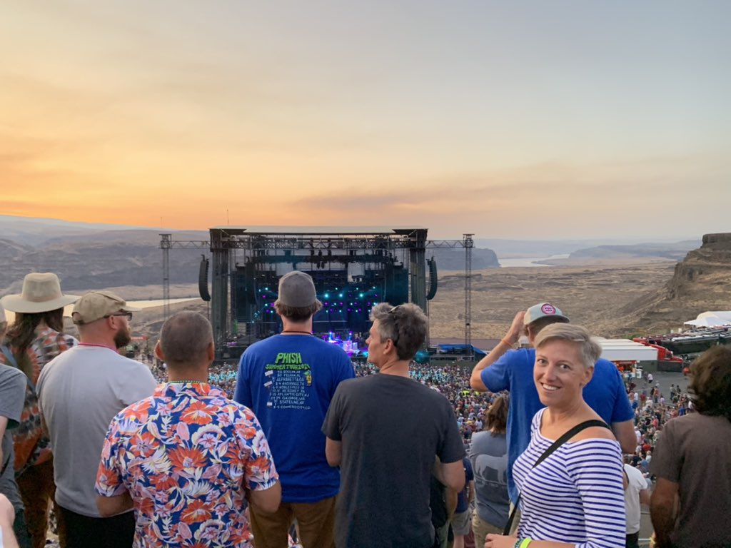 It’s official. I’m one of them now. Thrilled that my first #phish show was in such an amazing place!