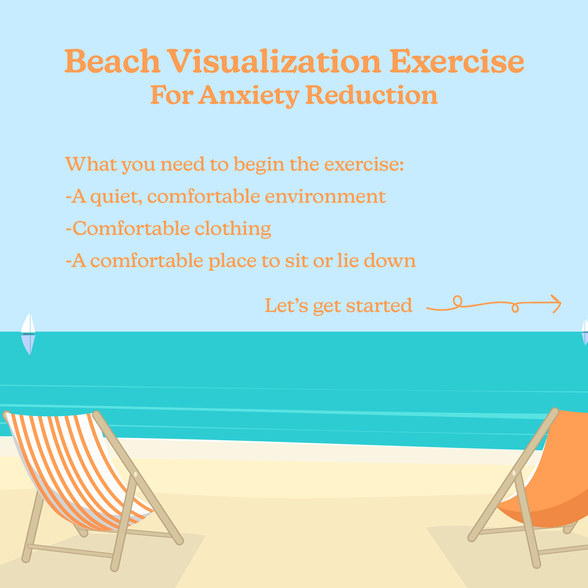 ClarityClinic_'s tweet image. #Visualization is an effective tool for anxiety, panic attacks, stress, and more. Beach visualizations are helpful for many people, however, you can visualize any environment in which you feel relaxed and peaceful. 😌
#visualizationexercise #relaxationtechnique #ClarityClinic