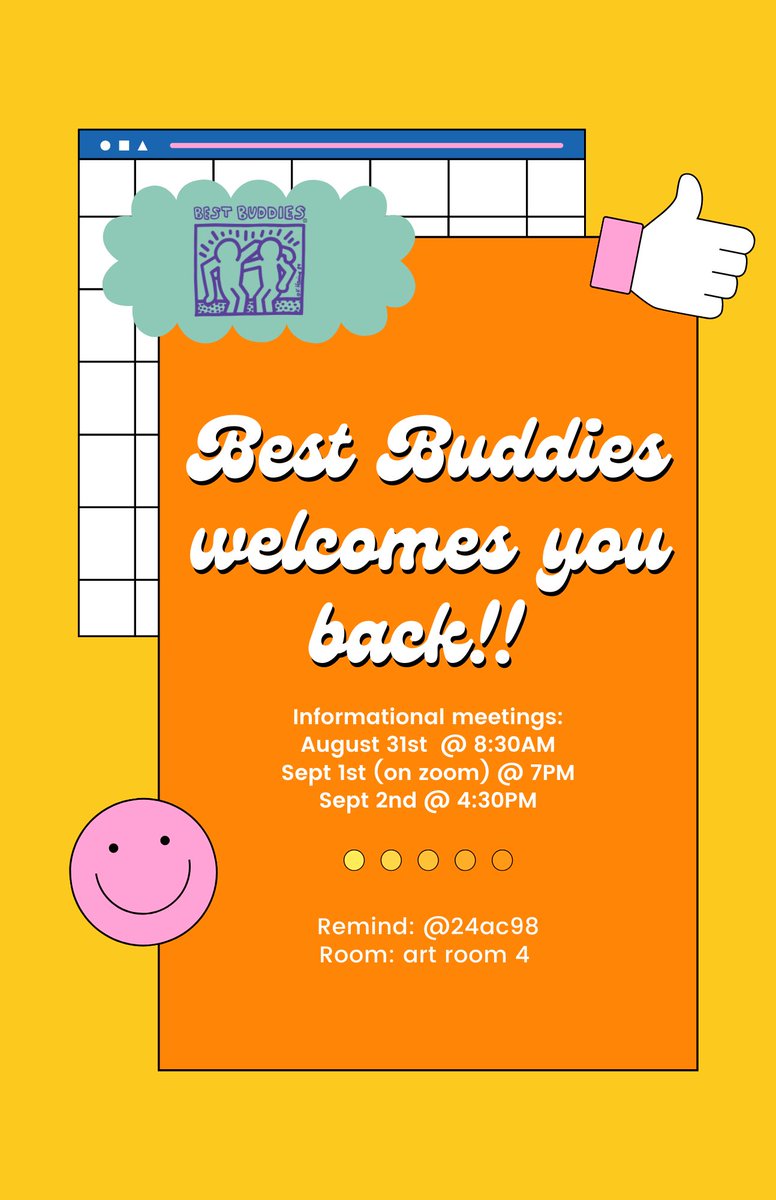 Our first informational meeting is tomorrow in the morning at 8:30, come join us!!! #bestbuddies #bestbuddiestx