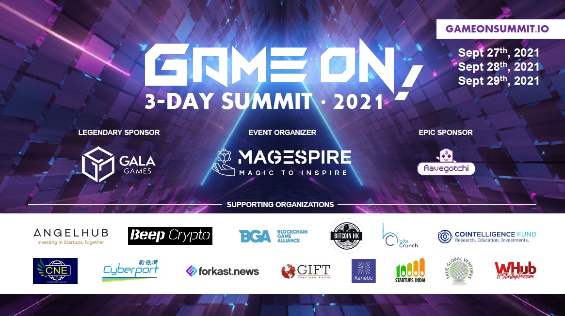 gameonsummit's tweet photo. We are so excited to announce our Supporting Orgs! Game On! Summit 2021 is a 3-day virtual conference celebrating the essence of Gaming, Art, Music and Entertainment industries. See you there! 

Know more: https://t.co/JjE99AlPEL

#blockchain #NFT https://t.co/nNKIwB9cPH