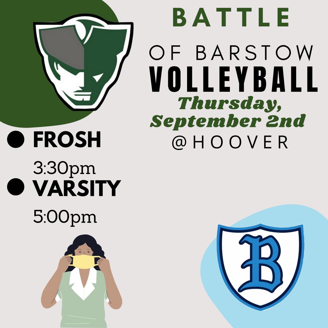 This Thursday come out and support your girls volleyball team !! 💚🤍 Spectators are allowed but please bring your face masks to keep everyone safe. $5 adults &amp; $3 students with ID