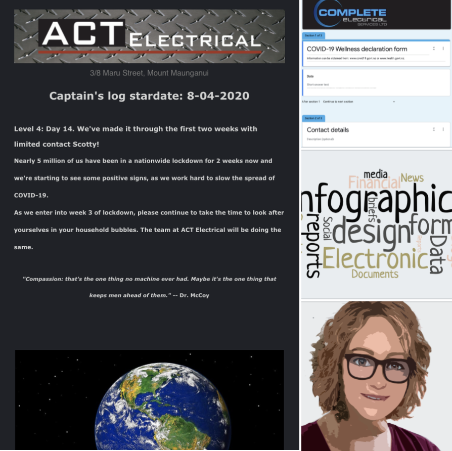 STAYING IN TOUCH WITH CLIENTS - COVID-19. Want to reach out to your community, send reassuring messages or gather important data? Then we've got some dynamic digital solutions to suit. tessefied.com facebook.com/TESSEFIED <a href="/TaurangaBC/">Tauranga Business</a> #smallbusiness