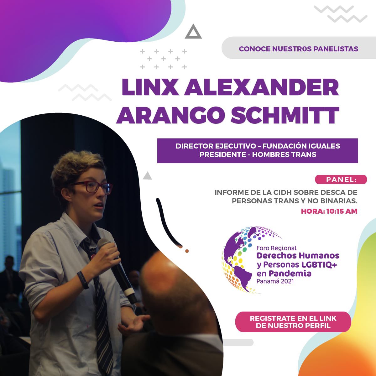 figualespanama's tweet photo. Conoce nuestrxs panelistas:

Flávia Piovesan
Ariah Cifuentes Rojas
Linx Alexander Arango Schmitt 

Tema:
Informe de la CIDH sobre Derechos Económicos, Sociales, Culturales y Ambientales de personas trans y no binarias.

Regístrate aquí: https://t.co/cRmkg2iOLX https://t.co/s5T3ALjTQn