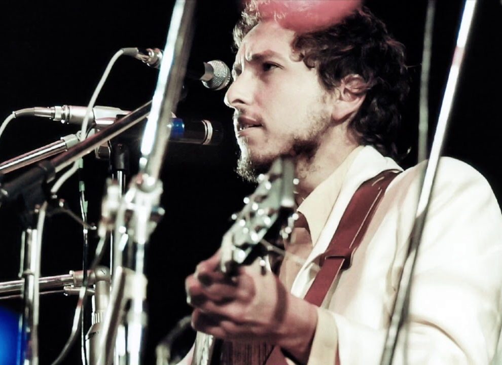 31st August 1969 - Bob Dylan performs at the Isle Of Wight Festival Woodside Bay, Near Ryde, Isle Of Wight, England. For more info click facebook.com/BobDylanOnthis…