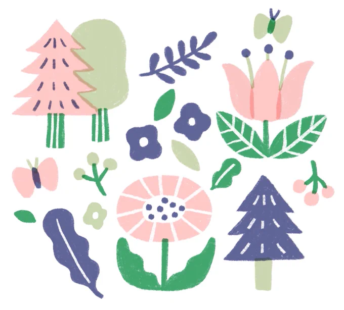 とあるパッケージ案件で描いたイラスト🌲
企画自体がなくなってしまったので供養🙏 