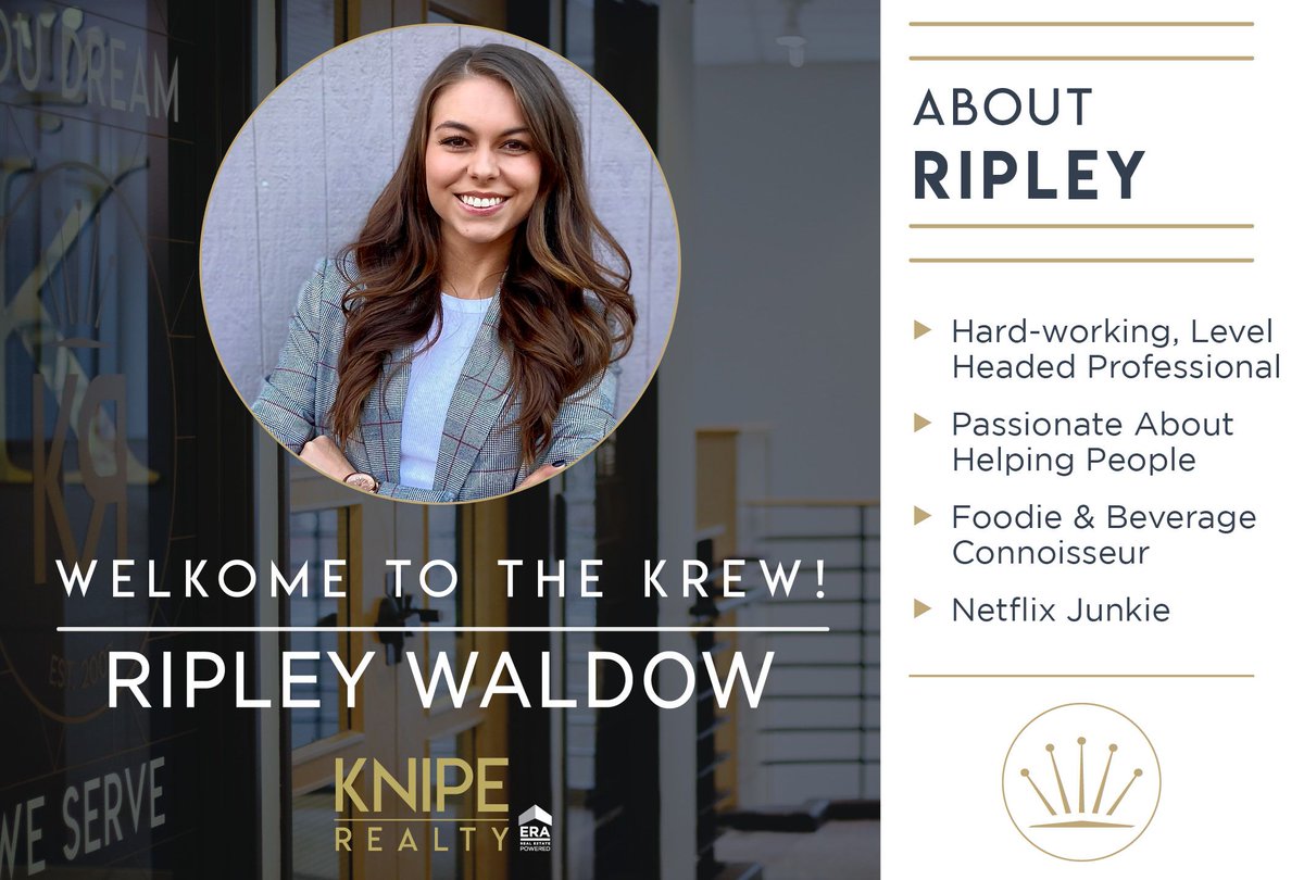 KR_Tweets's tweet photo. Another amazing #Broker has joined our #KRew! We are excited to welcome Ripley Waldow to our #team. πβ #KnipeLife #OregonRealEstate #WashingtonRealEstate #RealtorLife #Realtor #RealEstate #NeverSellAlone #realestateagent #househunting https://t.co/TyiWonqqGj