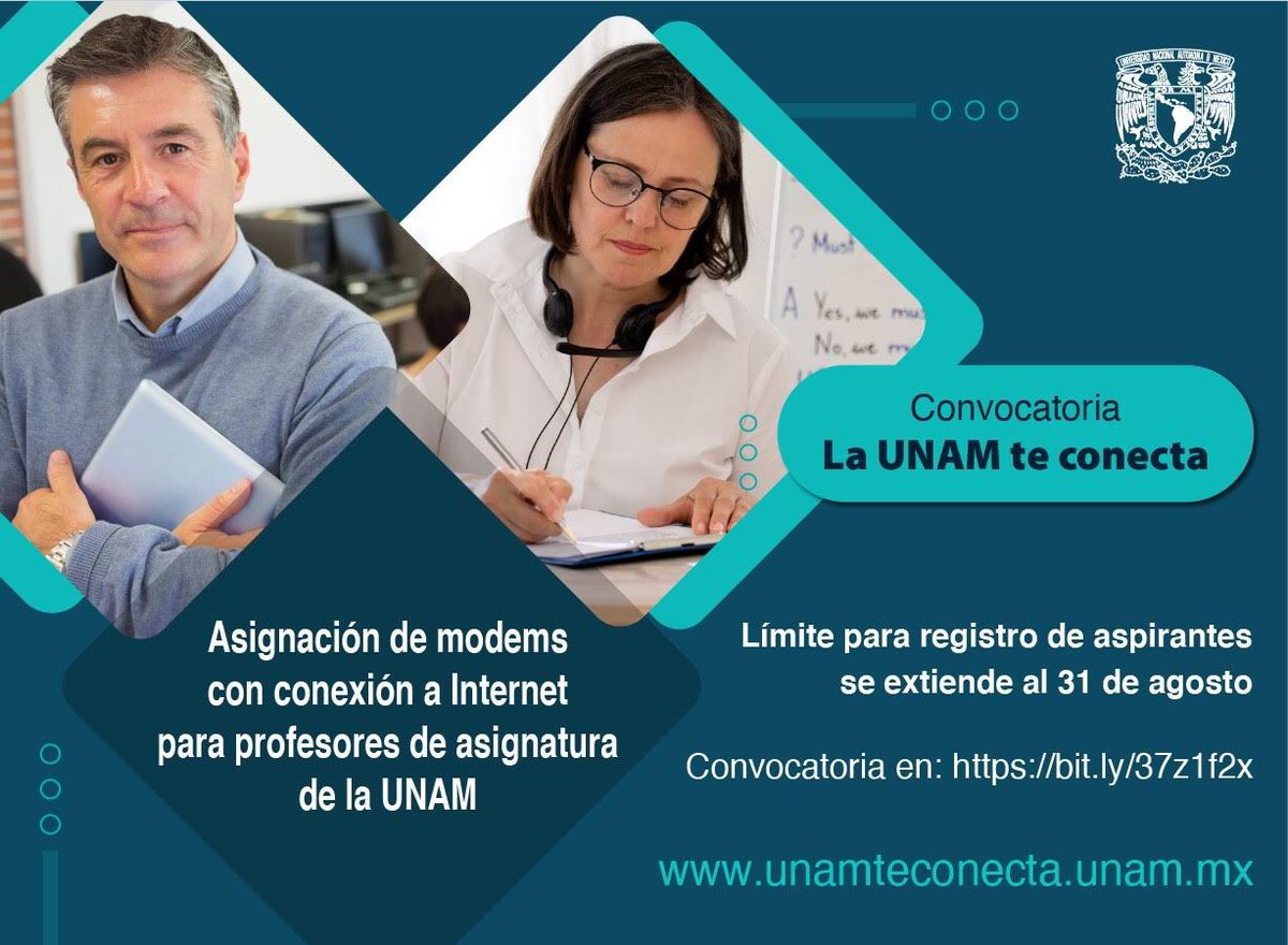 fciencias's tweet photo. ¿Eres profesor @UNAM_MX ?
#Convocatoria #UNAM te conecta 🧑🏻🏫👩🏻💻 ¡mañana, martes 31 de agosto es el último día para tu registro! #ContigoDocente 👀👇🏼
https://t.co/rRMMODHrb8 https://t.co/7M0b8VadTR