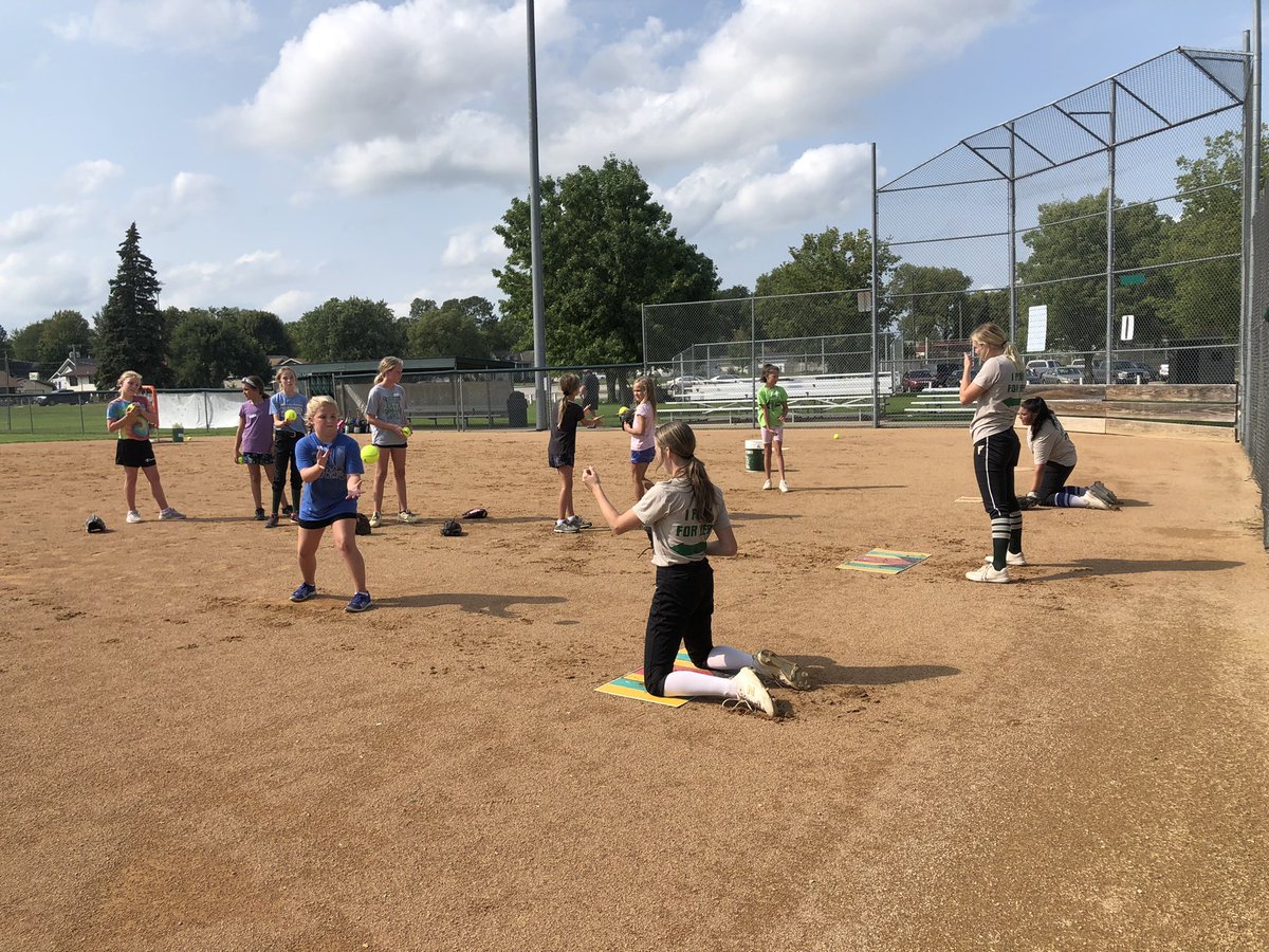CCBisonSoftball's tweet photo. We had a great time with our softball campers today!  Can’t wait to see them at the game tomorrow night🥎 https://t.co/OMKDEdFXmC