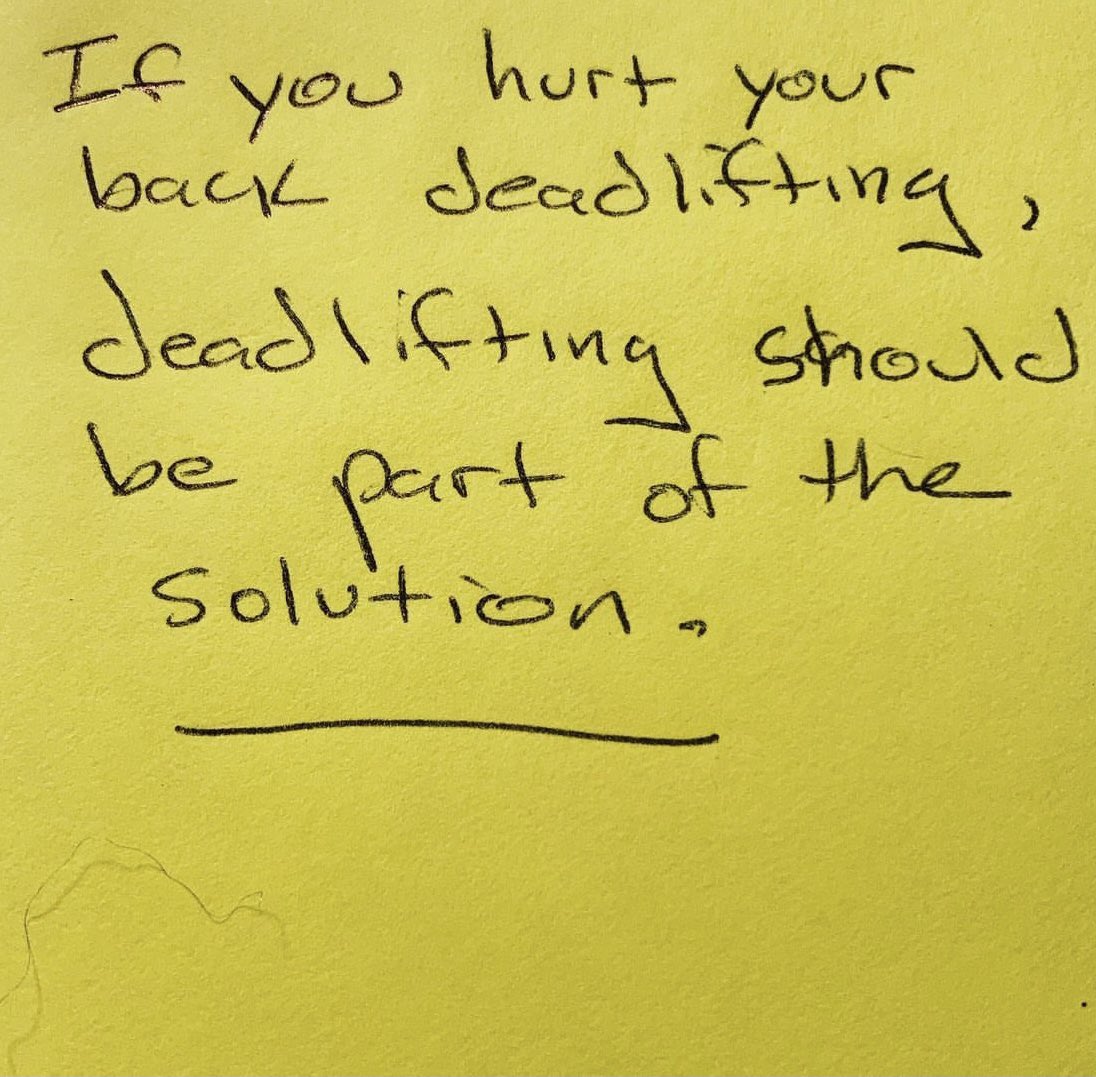 A colleague (physical therapist) of mine posted this on Instagram &amp; it was too good not to share

He’s not a big social media guy so thought I’d pass it along

💭 Stop eliminating movements &amp; FIX THEM