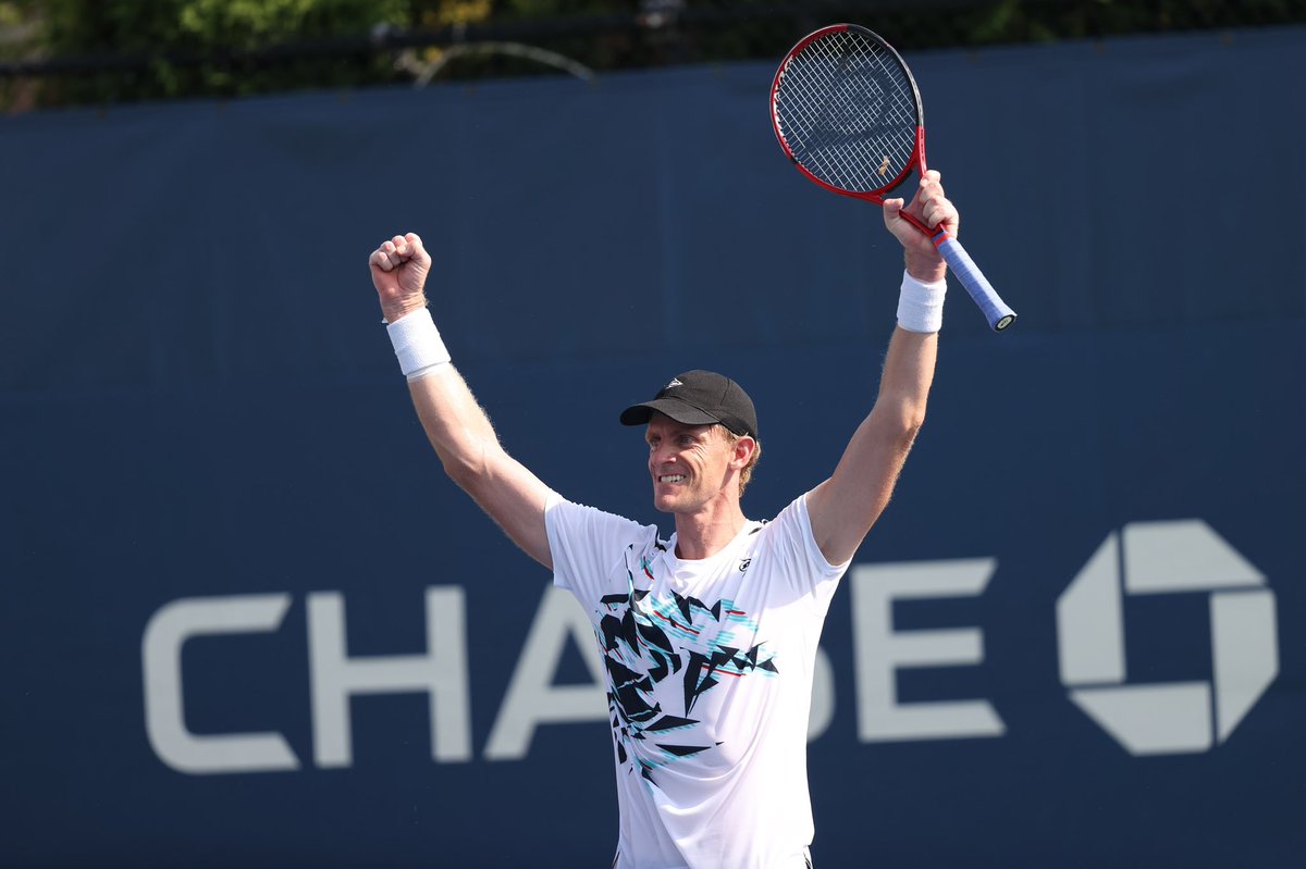 Tough one today. Happy to be on to round 2 @usopen! 💪