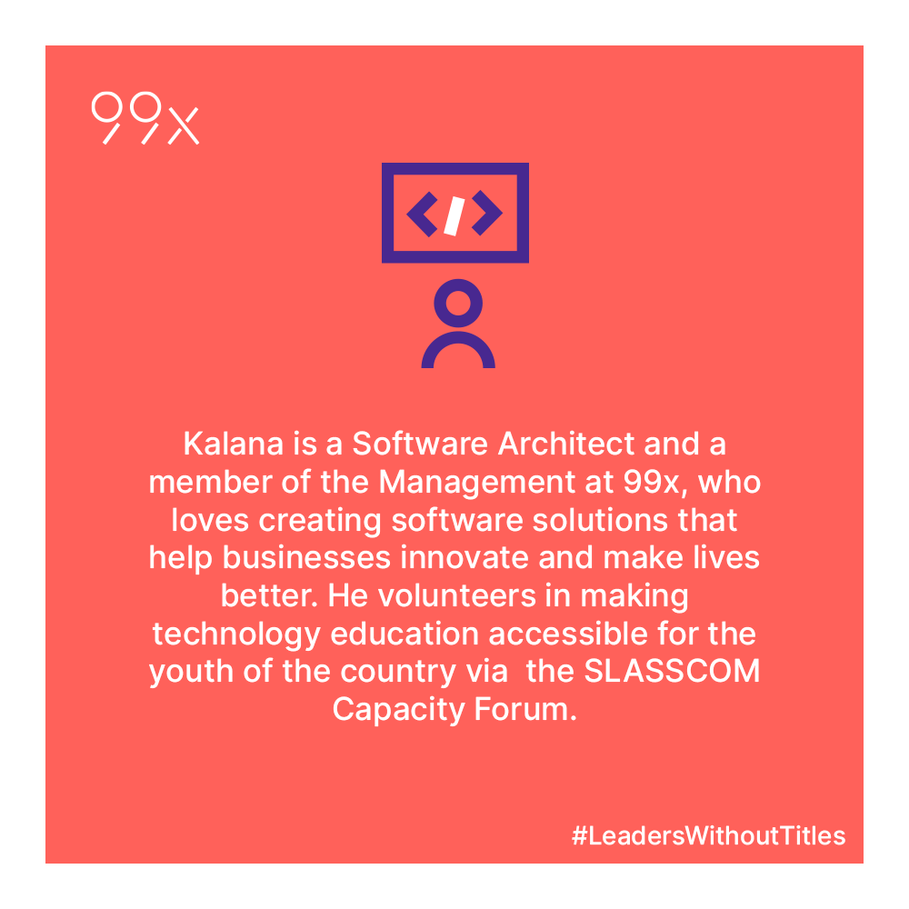 99x_io's tweet photo. #Xian @clance_911, who plays a pivotal role in creating #software solutions and helps in delivering innovative products, shares a tip on getting the best from the #IT industry  

#Xians #AceInnovator #LeadersWithoutTitles #TeamTechPlayers #XianHeroes https://t.co/QdFiBy7mBs