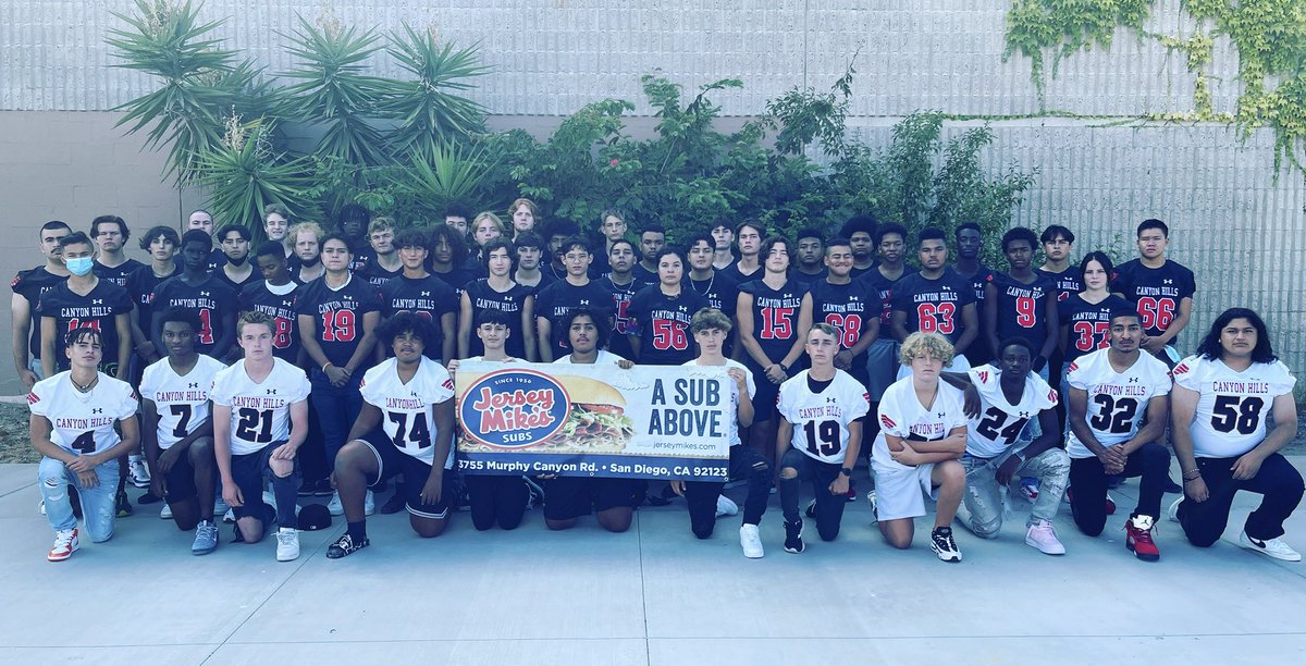 Canyon Hills Rattlers Football (@chrattlersfb) on Twitter photo A Sub Above! Thanks for supporting our players and our football program!
<a href="/KUSIPPR/">Prep Pigskin Report</a> <a href="/Daygofootball/">San Diego Football</a>
#jerseymikes #jerseymikesgives #community #highschoolfootball #chrattlersfootball #chrattlers #redandblack #canyonhillshighschool #sandiego #tierrasanta #footballfamily A Sub Above! Thanks for supporting our players and our football program!
<a href="/KUSIPPR/">Prep Pigskin Report</a> <a href="/Daygofootball/">San Diego Football</a>
#jerseymikes #jerseymikesgives #community #highschoolfootball #chrattlersfootball #chrattlers #redandblack #canyonhillshighschool #sandiego #tierrasanta #footballfamily