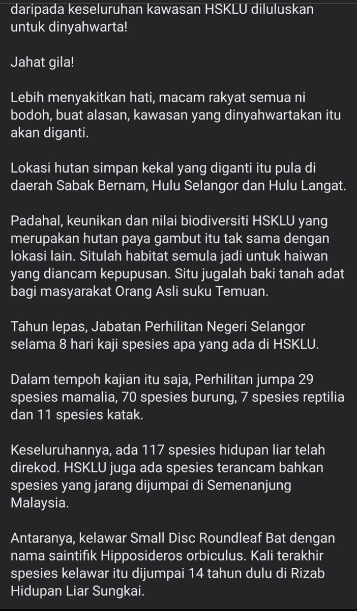 twt_KualaLangat's tweet photo. Secara ringkas tentang HSKLU dan keistimewaan HSKLU. Kenapa ia perlu dipertahankan? Dan kini sudah ditarah walaupun banyak NGO dan badan pencinta alam sekitar melakukan pelbagai usaha untuk menghalanginya.
PELIHARA HUTAN SIMPAN KUALA LANGAT UTARA.
#HSKLU https://t.co/yAFPHEOYnp