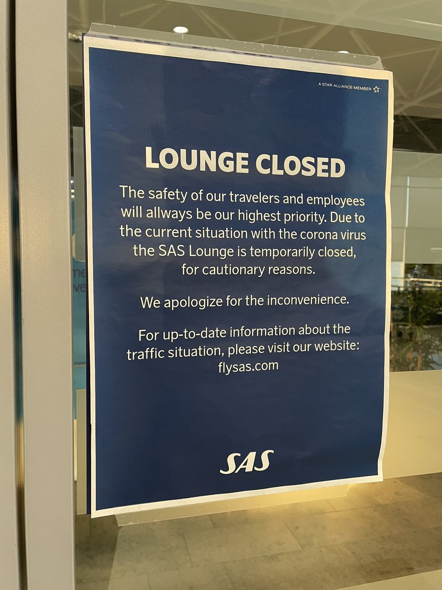 Liars! @Lufthansa_DE @lufthansa @SAS nothing pre-cautionary here!
Finnair Lounge and Priority Pass are open. Normally. YOUR own lounges are open in your home airports too. Apparently back home, you don’t really care about my health!! #stargold #businessclass #HELSINKI https://t.co/9KZDc1ToTd