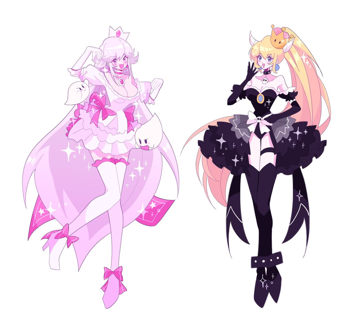 meowwniz's tweet photo. magical girls booette and bowsette!👑✨ https://t.co/q5vTfDKFEt