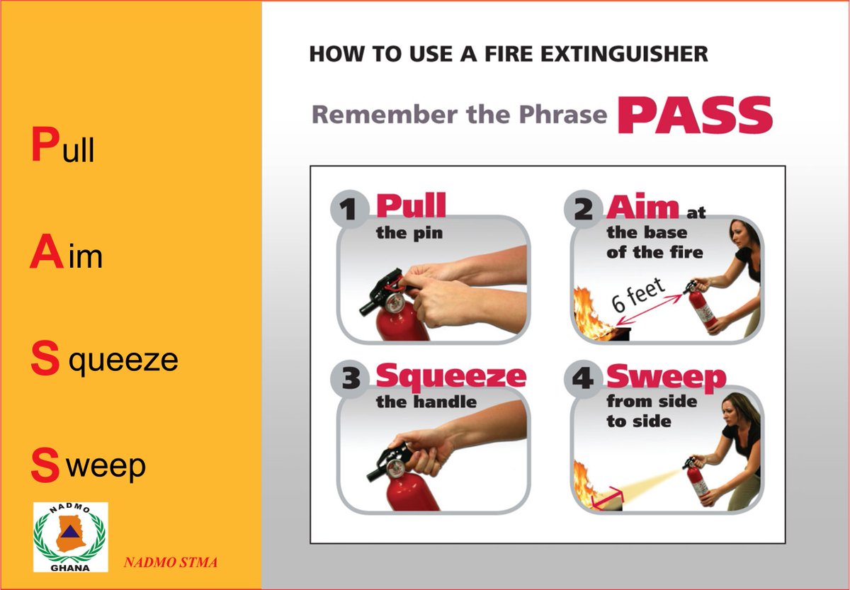 #FireSafetyTips #disasterprevention #nadmostma How to use a fire extinguish...