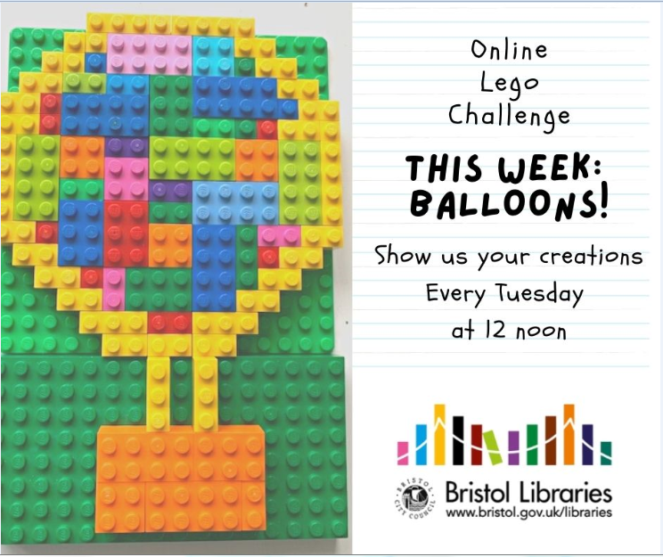 BristolLibrary's tweet photo. We're feeling all drifty this week so it's up , up and away with our #legochallenge ๐๐๐. Send us your floaty fabrications. Reply/tag us with a photo, and your first name and local library.
No faces please, just your models! #LibrariesFromHome
@BristolLibrary #virtuallego https://t.co/vaIiREpEtu