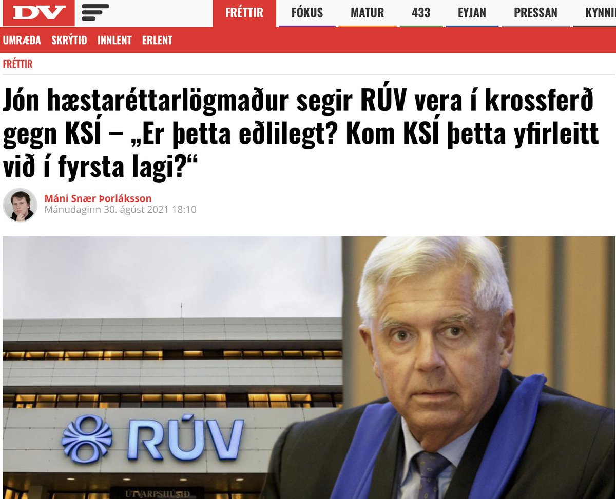 Þeir töldu Rúv vera í herferð gegn fólkinu í Panamaskjölunum, í herferð gegn Samherja og núna  gegn KSÍ. Rúv er ekki í neinni herferð. Rúv er hinsvegar óháð valdamiklum aðilum, stundar alvöru fréttamennsku og þeir þola það ekki. Þessvegna vilja þeir leggja Rúv niður. 1/2