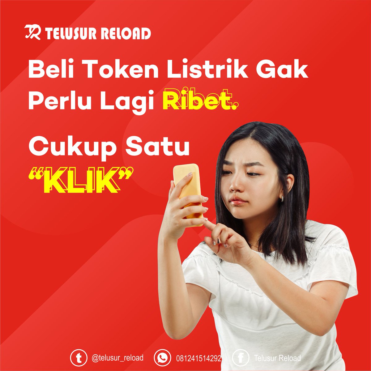Telusur_Reload's tweet image. Sekarang, saatnya kamu beralih ke digital dengan menggunakan Telusur Reload. Dengan aplikasi Telusur Reload, kamu bisa melakukan pembelian token listrik dengan mudah tinggal duduk manis di rumah. Selain itu, kamu akan mendapatkan harga yang jauh LEBIH MURAH!!