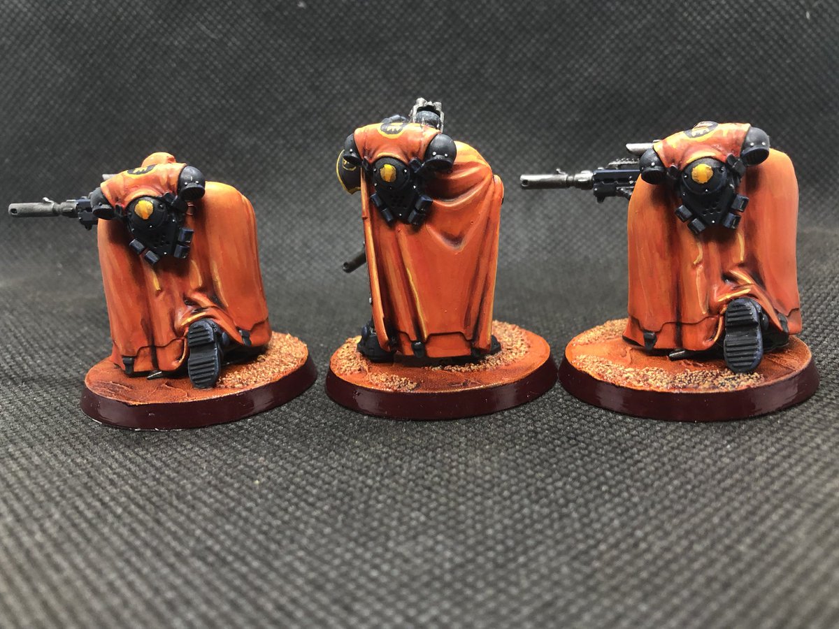 Continuing with my alternative scheme imperial fists. The bigger scouts were very nice to paint. 
#imperialfists #PaintingWarhammer